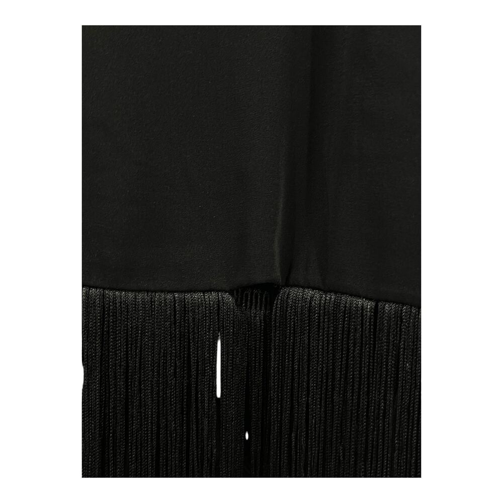 Parker Dress The Sofia fringe hem black size 14 DEFECT - Picture 4 of 8
